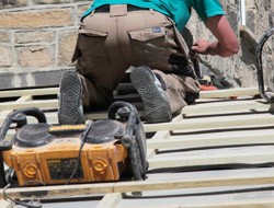 Contractor working on a Sheffield roof